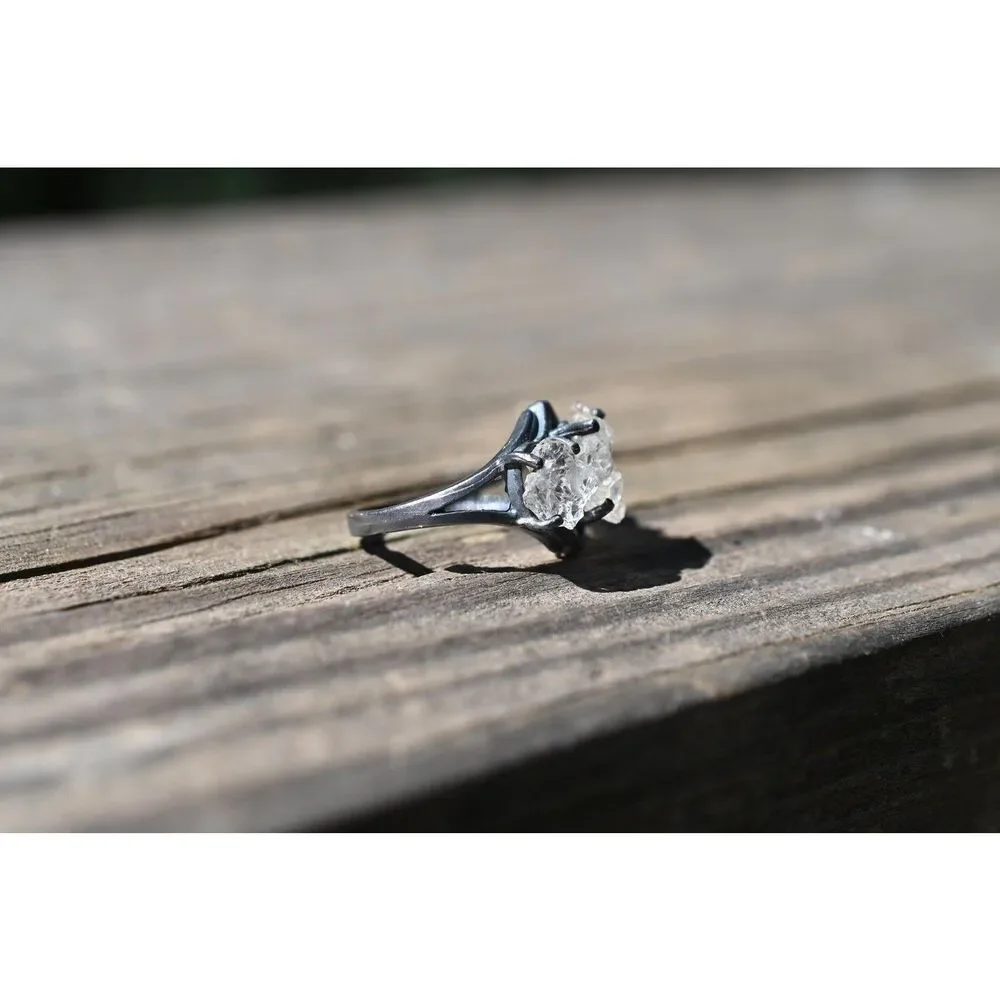 Raw Lake County Diamond Engagement Ring